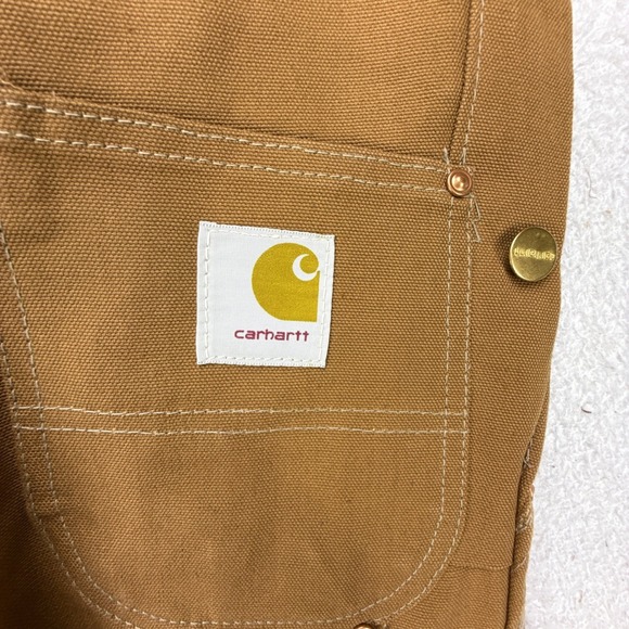 Vintage Carhartt R01 Brown Duck Canvas Bib Overalls 24x32 Mens Workwear